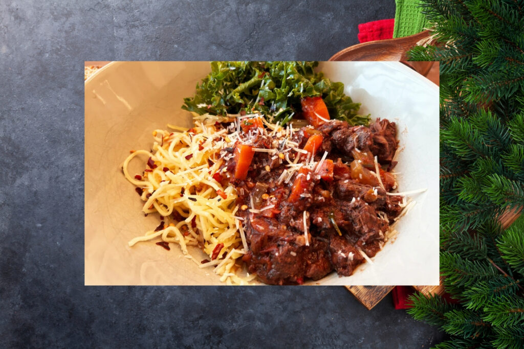 slow cooker bison ragu