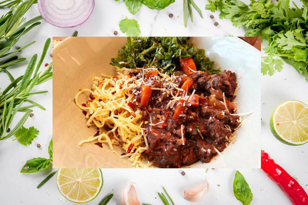 slow cooker bison ragu